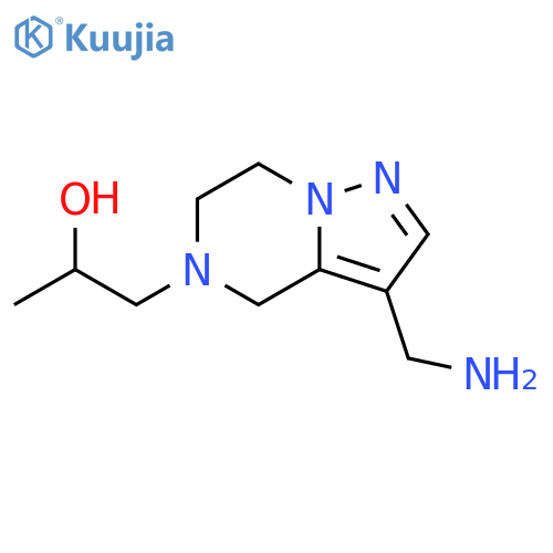1-3-(aminomethyl)-4H,5H,6H,7H-pyrazolo1,5-apyrazin-5-ylpropan-2-ol structure