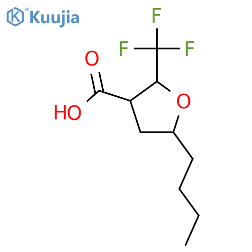 5-butyl-2-(trifluoromethyl)oxolane-3-carboxylic acid structure