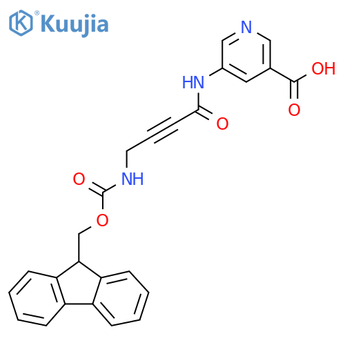 5-4-({(9H-fluoren-9-yl)methoxycarbonyl}amino)but-2-ynamidopyridine-3-carboxylic acid structure