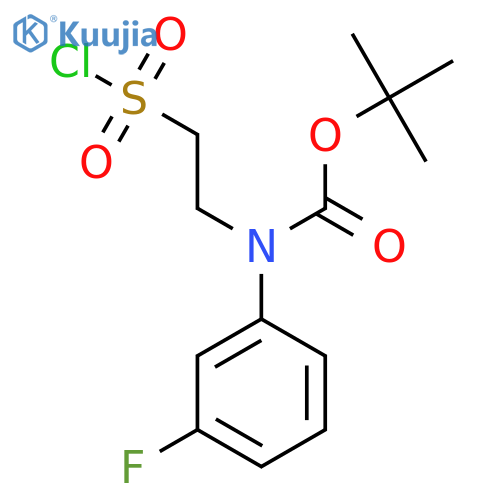 tert-butyl N-2-(chlorosulfonyl)ethyl-N-(3-fluorophenyl)carbamate structure