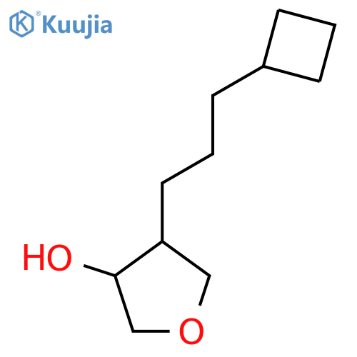 4-(3-cyclobutylpropyl)oxolan-3-ol structure