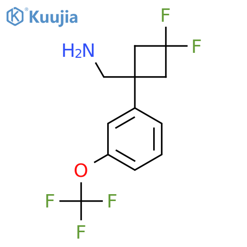 {3,3-difluoro-1-3-(trifluoromethoxy)phenylcyclobutyl}methanamine structure