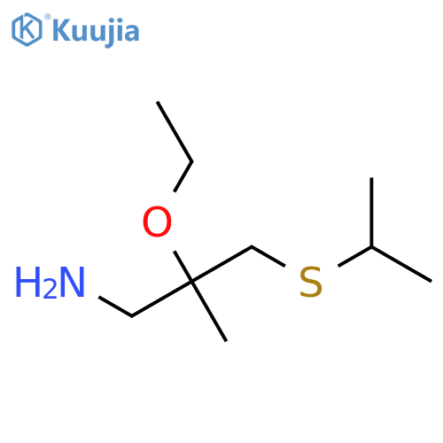 2-ethoxy-2-methyl-3-(propan-2-ylsulfanyl)propan-1-amine structure