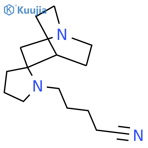 5-{4-azaspirobicyclo2.2.2octane-2,2'-pyrrolidine-1'-yl}pentanenitrile structure