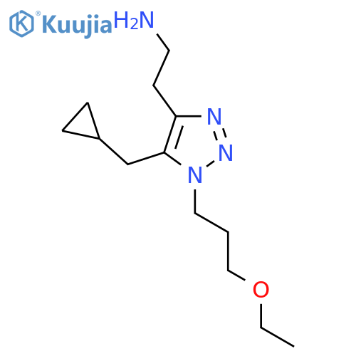 2-5-(cyclopropylmethyl)-1-(3-ethoxypropyl)-1H-1,2,3-triazol-4-ylethan-1-amine structure