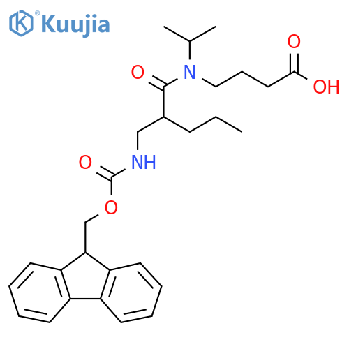 4-{2-({(9H-fluoren-9-yl)methoxycarbonyl}amino)methyl-N-(propan-2-yl)pentanamido}butanoic acid structure