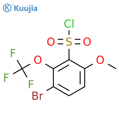 3-bromo-6-methoxy-2-(trifluoromethoxy)benzene-1-sulfonyl chloride structure