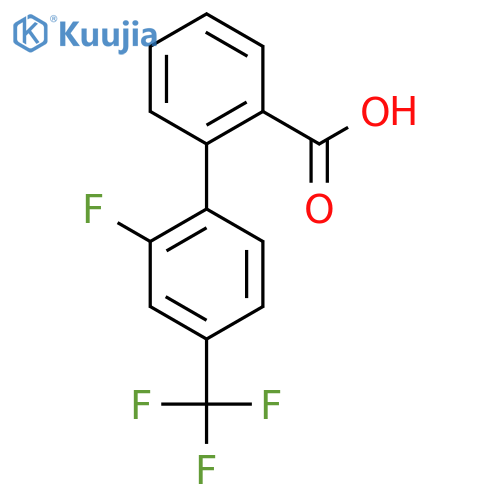 2-2-fluoro-4-(trifluoromethyl)phenylbenzoic acid structure