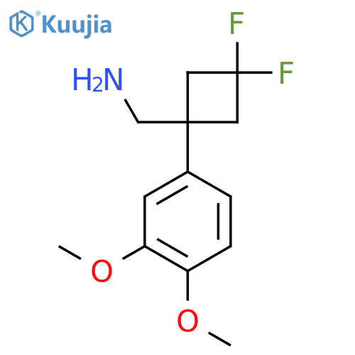 1-(3,4-dimethoxyphenyl)-3,3-difluorocyclobutylmethanamine structure