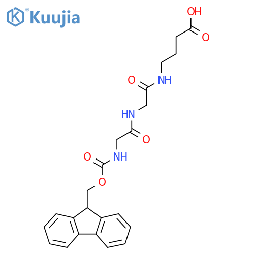 4-{2-2-({(9H-fluoren-9-yl)methoxycarbonyl}amino)acetamidoacetamido}butanoic acid structure
