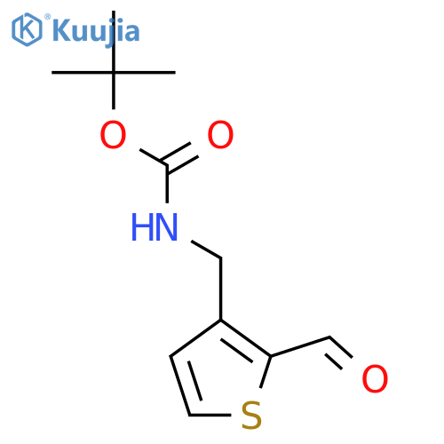 tert-butyl N-(2-formylthiophen-3-yl)methylcarbamate structure