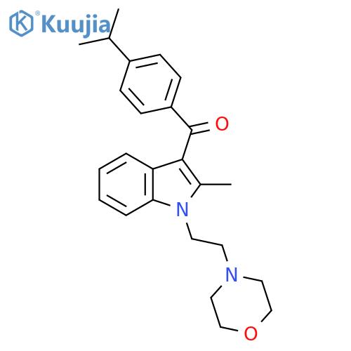 Methanone,[4-(1-methylethyl)phenyl][2-methyl-1-[2-(4-morpholinyl)ethyl]-1H-indol-3-yl]- structure