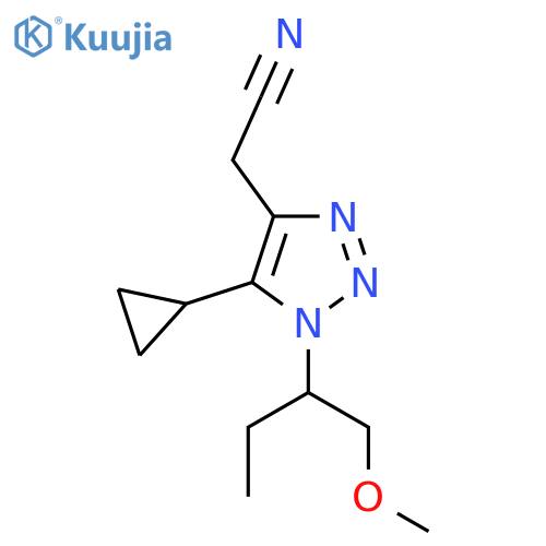 2-5-cyclopropyl-1-(1-methoxybutan-2-yl)-1H-1,2,3-triazol-4-ylacetonitrile structure