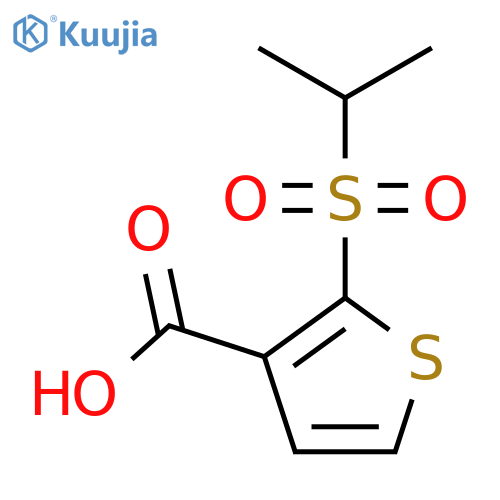 2-(propane-2-sulfonyl)thiophene-3-carboxylic acid structure