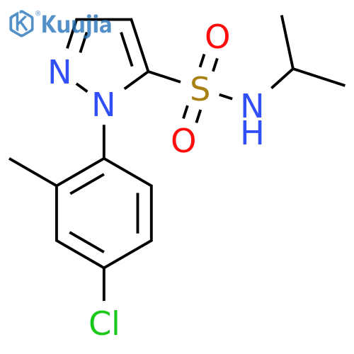1-(4-chloro-2-methylphenyl)-N-(propan-2-yl)-1H-pyrazole-5-sulfonamide structure