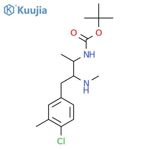 tert-butyl N-4-(4-chloro-3-methylphenyl)-3-(methylamino)butan-2-ylcarbamate structure