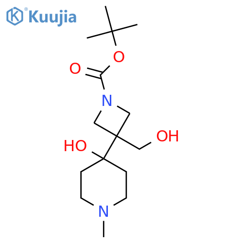 tert-butyl 3-(4-hydroxy-1-methylpiperidin-4-yl)-3-(hydroxymethyl)azetidine-1-carboxylate structure