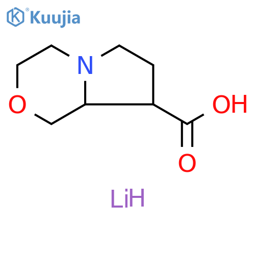 lithium(1+) ion hexahydro-1H-pyrrolo2,1-cmorpholine-8-carboxylate structure