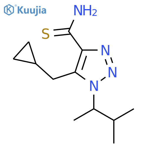 5-(cyclopropylmethyl)-1-(3-methylbutan-2-yl)-1H-1,2,3-triazole-4-carbothioamide structure