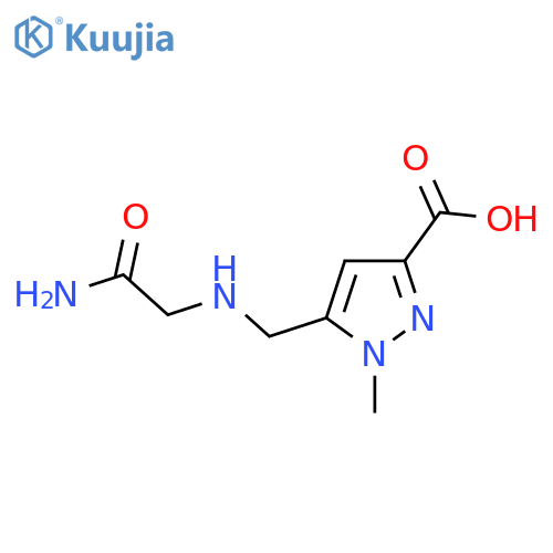 5-{(carbamoylmethyl)aminomethyl}-1-methyl-1H-pyrazole-3-carboxylic acid structure