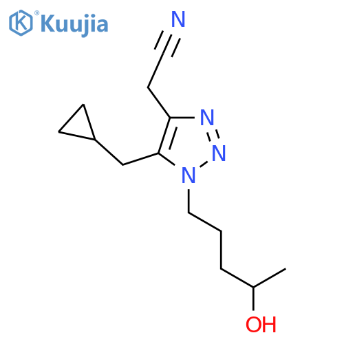 2-5-(cyclopropylmethyl)-1-(4-hydroxypentyl)-1H-1,2,3-triazol-4-ylacetonitrile structure