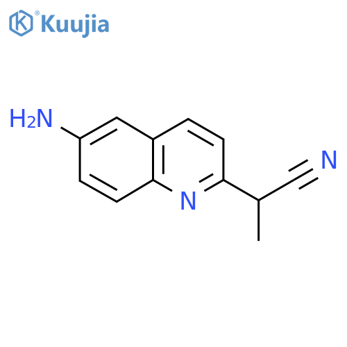2-(6-aminoquinolin-2-yl)propanenitrile structure
