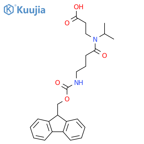 3-4-({(9H-fluoren-9-yl)methoxycarbonyl}amino)-N-(propan-2-yl)butanamidopropanoic acid structure