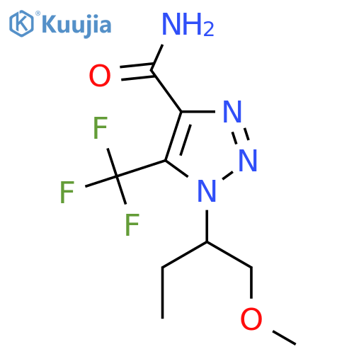 1-(1-methoxybutan-2-yl)-5-(trifluoromethyl)-1H-1,2,3-triazole-4-carboxamide structure