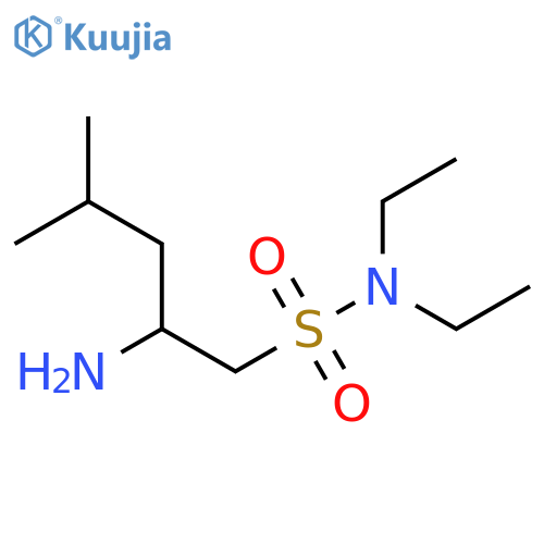 2-amino-N,N-diethyl-4-methylpentane-1-sulfonamide structure