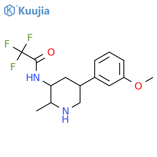 2,2,2-trifluoro-N-5-(3-methoxyphenyl)-2-methylpiperidin-3-ylacetamide structure