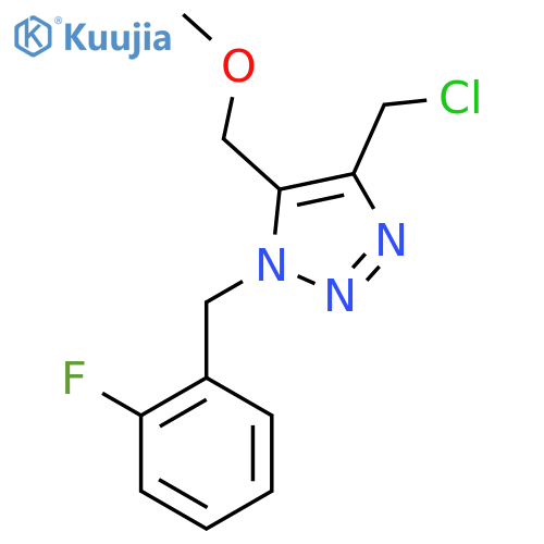 4-(chloromethyl)-1-(2-fluorophenyl)methyl-5-(methoxymethyl)-1H-1,2,3-triazole structure