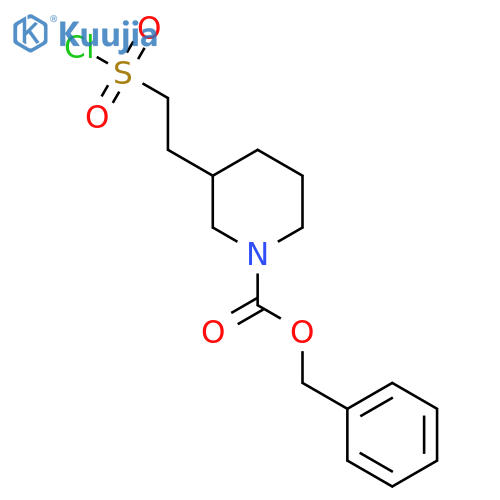 benzyl 3-2-(chlorosulfonyl)ethylpiperidine-1-carboxylate structure