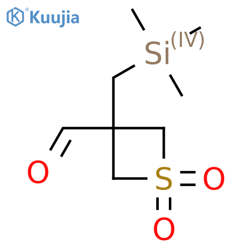 1,1-dioxo-3-(trimethylsilyl)methyl-1lambda6-thietane-3-carbaldehyde structure