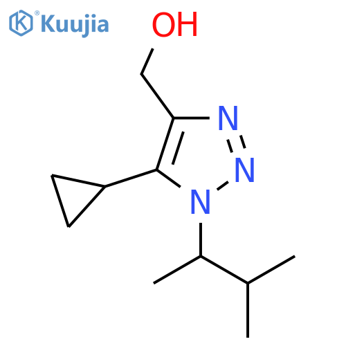 5-cyclopropyl-1-(3-methylbutan-2-yl)-1H-1,2,3-triazol-4-ylmethanol structure