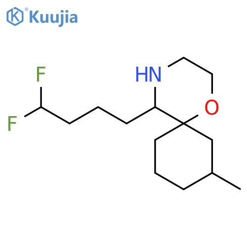 5-(4,4-difluorobutyl)-8-methyl-1-oxa-4-azaspiro5.5undecane structure