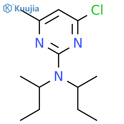N,N-bis(butan-2-yl)-4-chloro-6-methylpyrimidin-2-amine structure