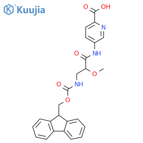 5-3-({(9H-fluoren-9-yl)methoxycarbonyl}amino)-2-methoxypropanamidopyridine-2-carboxylic acid structure