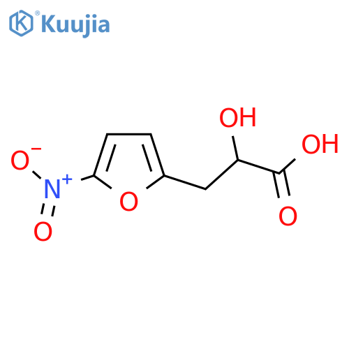 2-hydroxy-3-(5-nitrofuran-2-yl)propanoic acid structure
