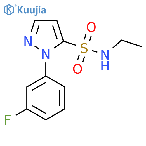N-ethyl-1-(3-fluorophenyl)-1H-pyrazole-5-sulfonamide structure