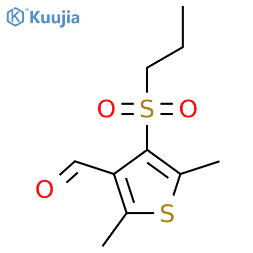 2,5-dimethyl-4-(propane-1-sulfonyl)thiophene-3-carbaldehyde structure