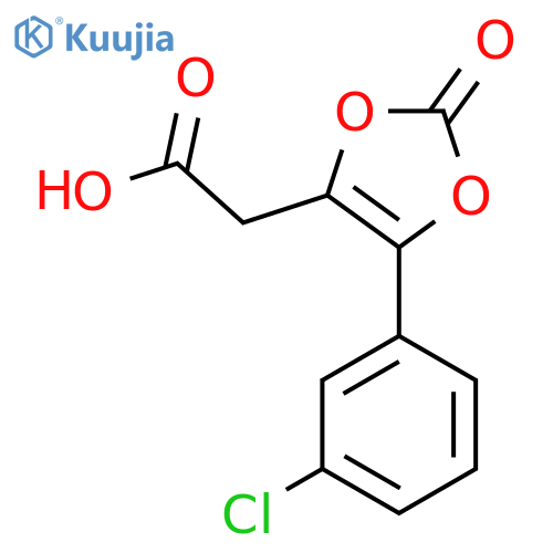 2-5-(3-chlorophenyl)-2-oxo-2H-1,3-dioxol-4-ylacetic acid structure