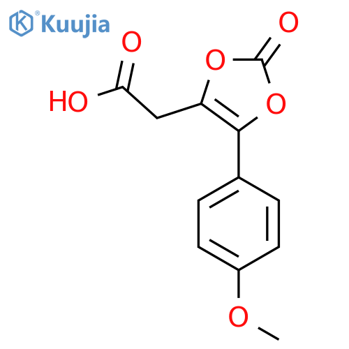 2-5-(4-methoxyphenyl)-2-oxo-2H-1,3-dioxol-4-ylacetic acid structure