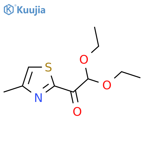 2,2-diethoxy-1-(4-methyl-1,3-thiazol-2-yl)ethan-1-one structure