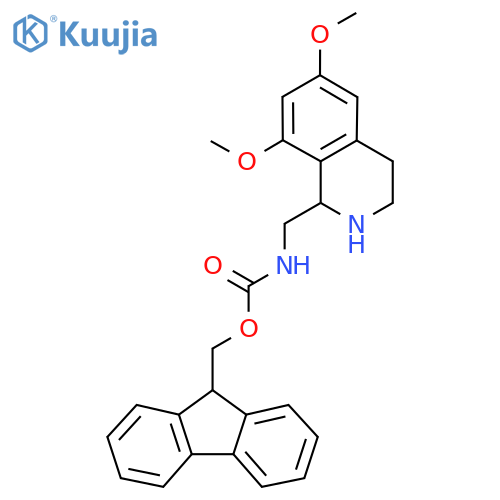 9H-fluoren-9-ylmethyl N-(6,8-dimethoxy-1,2,3,4-tetrahydroisoquinolin-1-yl)methylcarbamate structure