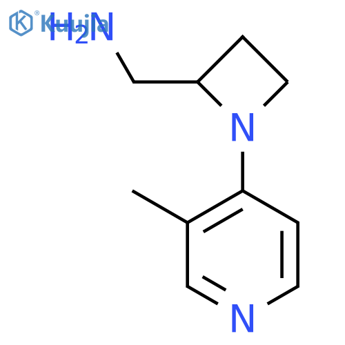 1-(3-methylpyridin-4-yl)azetidin-2-ylmethanamine structure