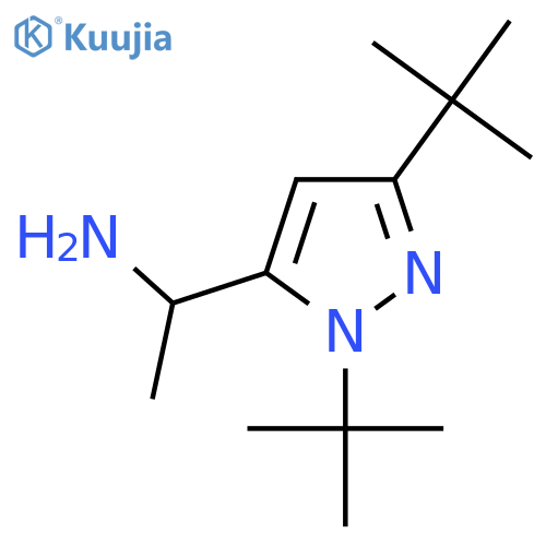 1-(1,3-di-tert-butyl-1H-pyrazol-5-yl)ethan-1-amine structure