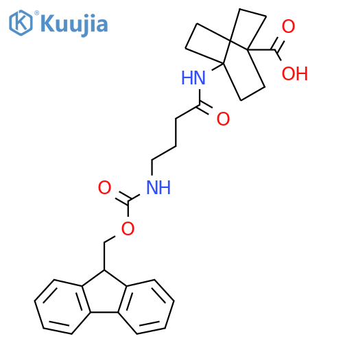 4-4-({(9H-fluoren-9-yl)methoxycarbonyl}amino)butanamidobicyclo2.2.2octane-1-carboxylic acid structure