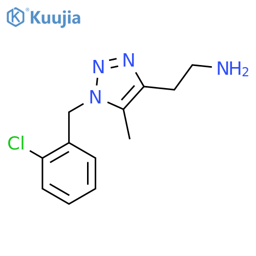 2-{1-(2-chlorophenyl)methyl-5-methyl-1H-1,2,3-triazol-4-yl}ethan-1-amine structure