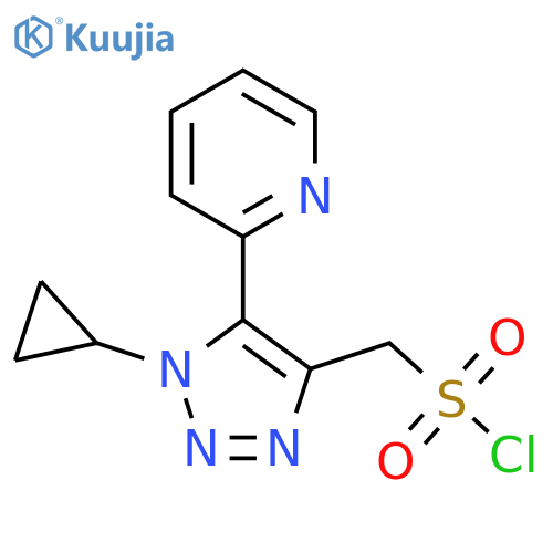1-cyclopropyl-5-(pyridin-2-yl)-1H-1,2,3-triazol-4-ylmethanesulfonyl chloride structure