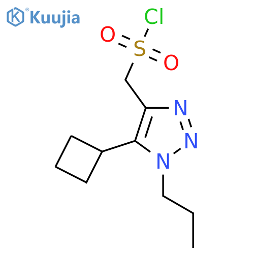 (5-cyclobutyl-1-propyl-1H-1,2,3-triazol-4-yl)methanesulfonyl chloride structure
